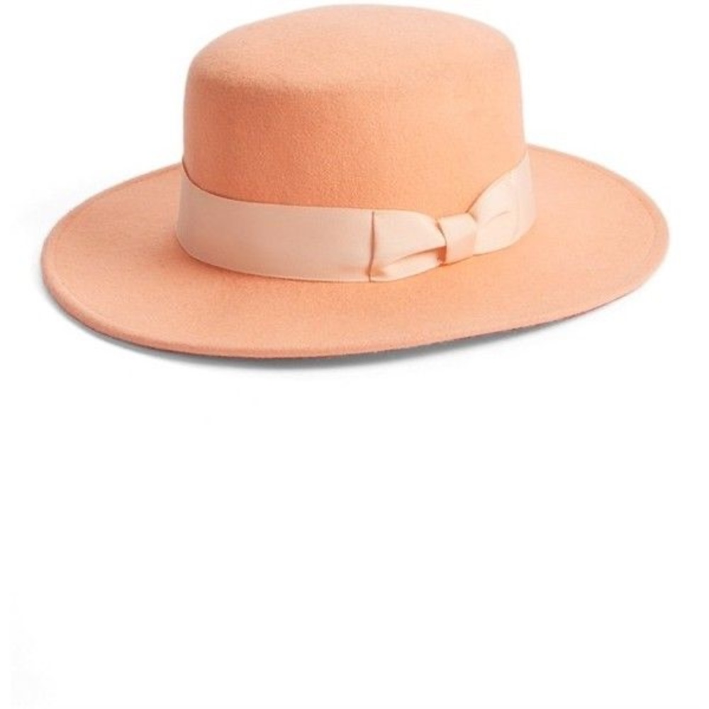 Lack of Color Sunset Palms Boater in Peach!